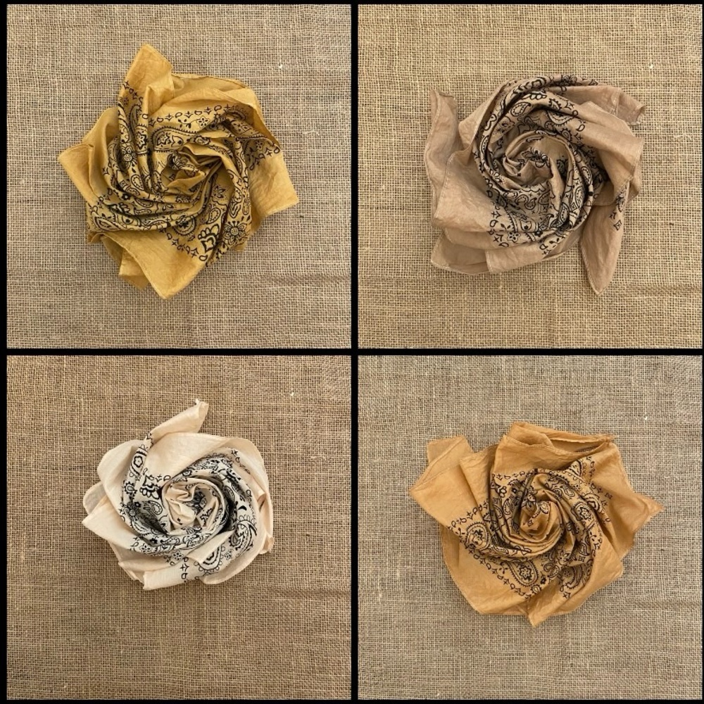 BANDANA Set Hand Dyed Sun Bleached "Happy Hour” Set of 4) ⭐️NWT - Picture 3 of 11